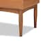 Baxton Studio Daymond Mid-Century Modern Tan Faux Leather and Walnut Brown Finished Wood Dining Bench 186-11354-Zoro - alternate 6